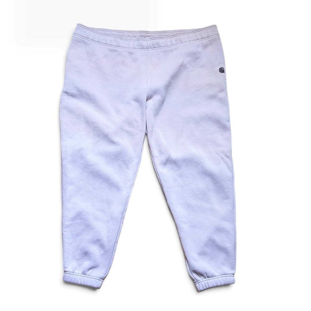 Carhartt Women 2X Relaxed Fit Fleece Sweatpants Lavender Purple Joggers Pocket